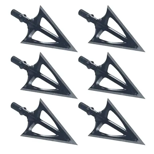 All-Steel Fixed Blade, 100 Grain, Black (6 Pack)