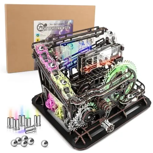 Mechanical Marble Run with LED Lights