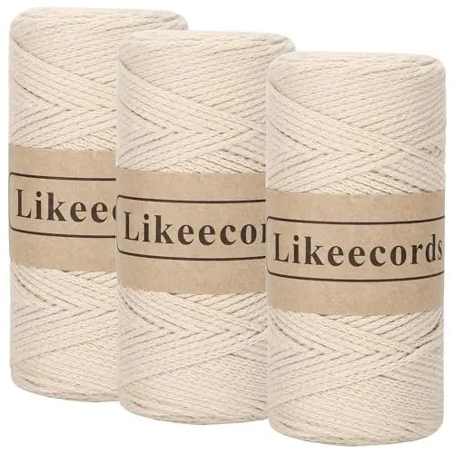 Likeecords 100% cotton crochet yarn for bags in apricot color