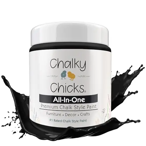 Chalky Chicks Starless Night Black chalk paint can