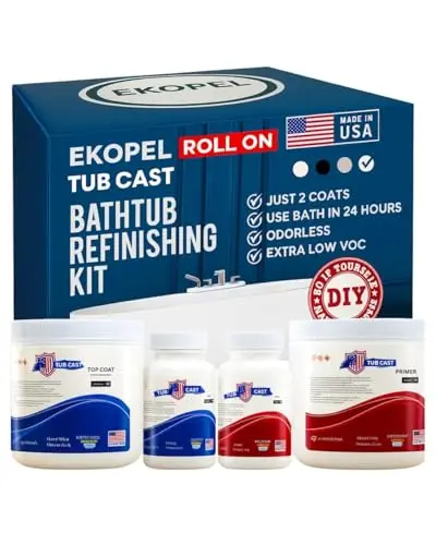 Ekopel 2K Roll On Bathtub Refinishing Kit with roller included