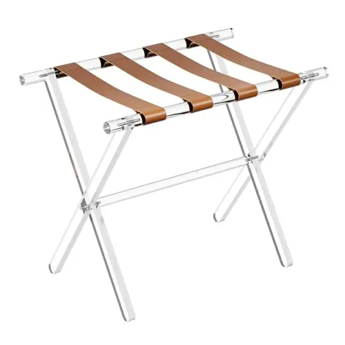 Foldable Clear Acrylic with Leather Straps