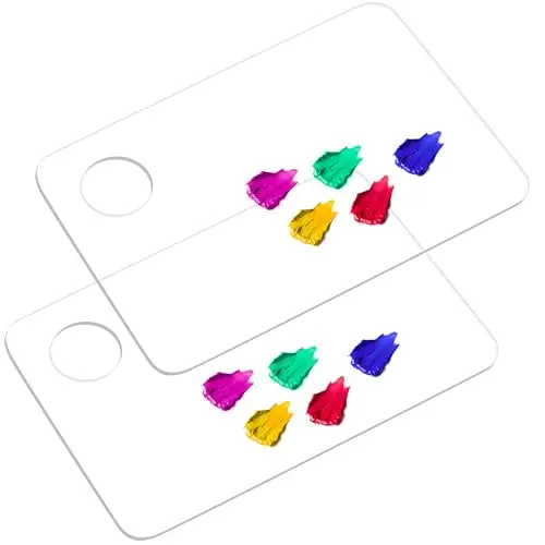 DUGATO rectangular acrylic paint palette showing transparent surface