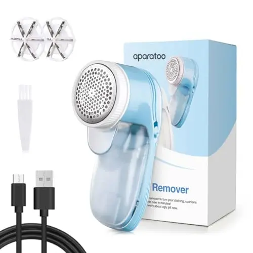 Bubbacare blue fabric shaver with Type-C charging port