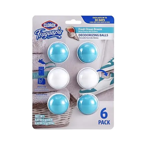 Clorox Fraganzia deodorizing balls in Fresh Ocean Breeze scent