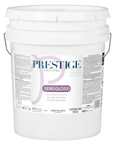 PRESTIGE Paints Repose Gray 5-gallon semi-gloss interior paint