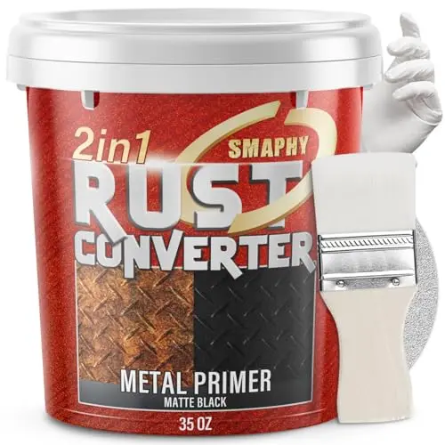 SMAPHY 35 oz rust converter and metal primer in matte black