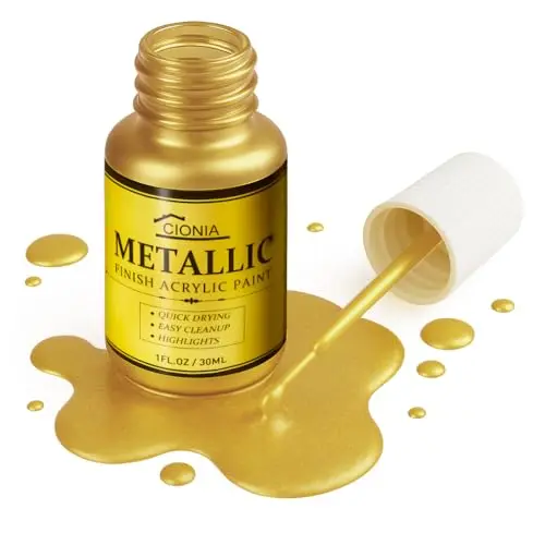 CIONIA Gold Paint Metallic Acrylic in antique gold color