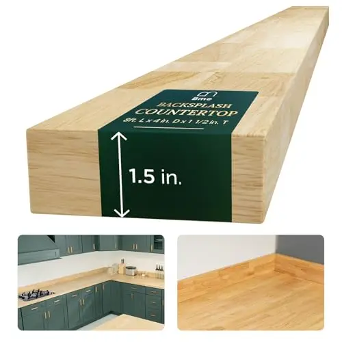 Bme hevea wood butcher block countertop unfinished surface