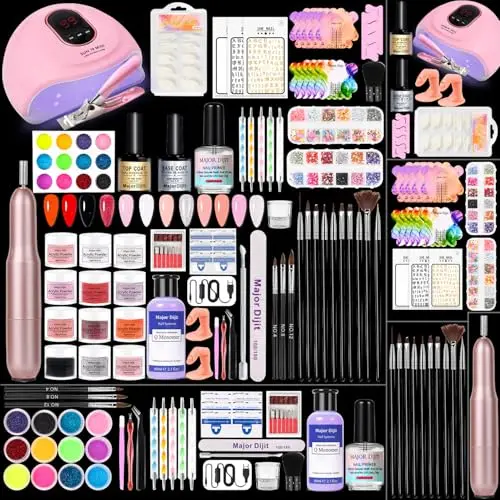 12 powder colors, quality lamp & drill