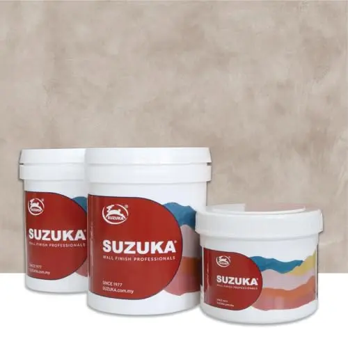 SUZUKA Strato texture paint kit with primer and wax top coat for limewash effect