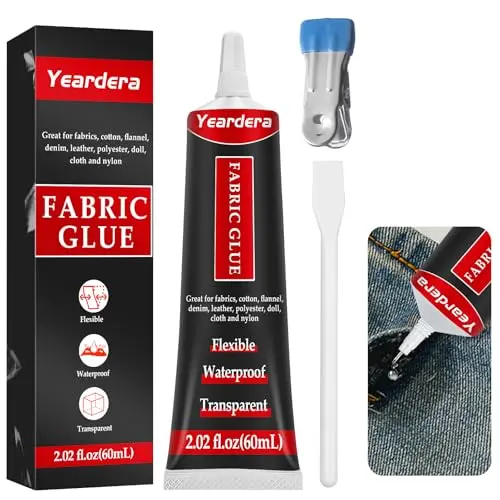 Yeardera Fabric Glue bottle with anti-clogging cap