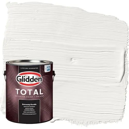 Glidden Total exterior paint can in commercial white