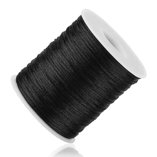 Kblick black nylon string cord for bracelet making