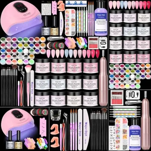12 powder shades, drill, lamp, art tools