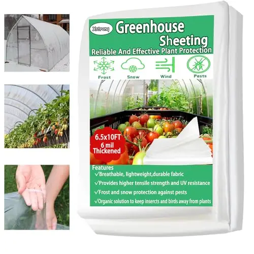 Xstronq clear greenhouse plastic sheeting for small gardens
