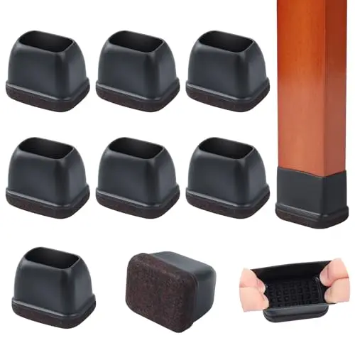 GAGUIUP black chair leg caps stretched over furniture feet