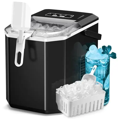 ZAFRO ice maker with dual handles for easy carrying