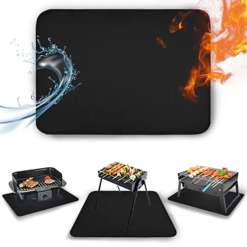 Together-life fireproof grill mat on outdoor prep table