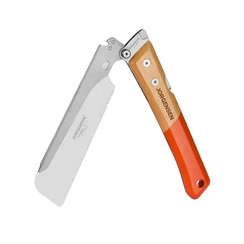 JORGENSEN 6-inch folding Japanese pull saw with beechwood handle