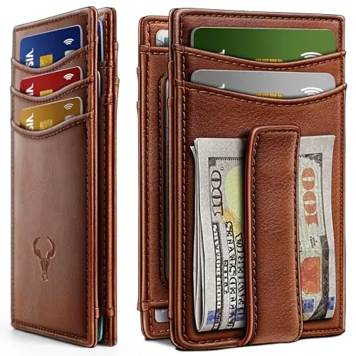 Large Capacity RFID Slim Front Pocket Wallet