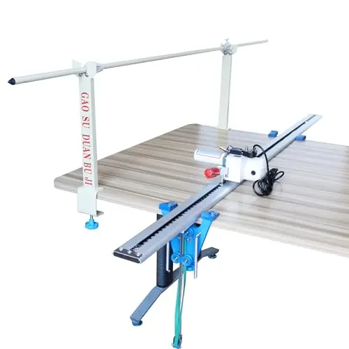 HQHAOTWU industrial cloth cutting machine with digital counter and rack