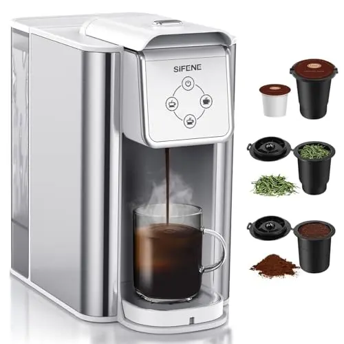SIFENE white compact 3-in-1 coffee and tea maker