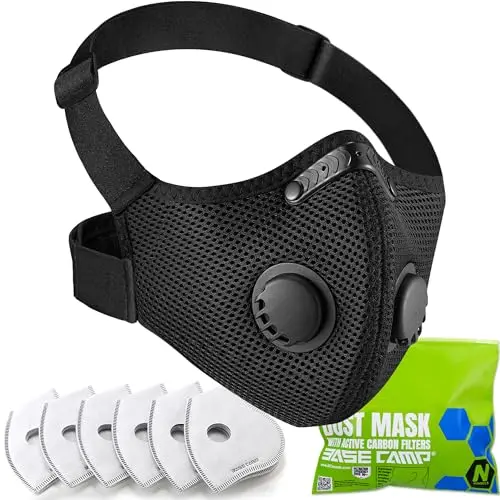 BASE CAMP M PRO reusable respirator mask with L-shaped head strap