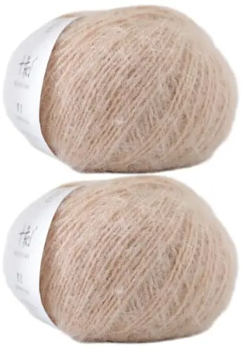 Lerchiyar Snowbaby wool acrylic blend yarn in Wheat color