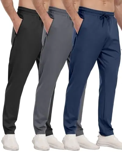 Versatile Zipper-Pocket Joggers for Work & Gym