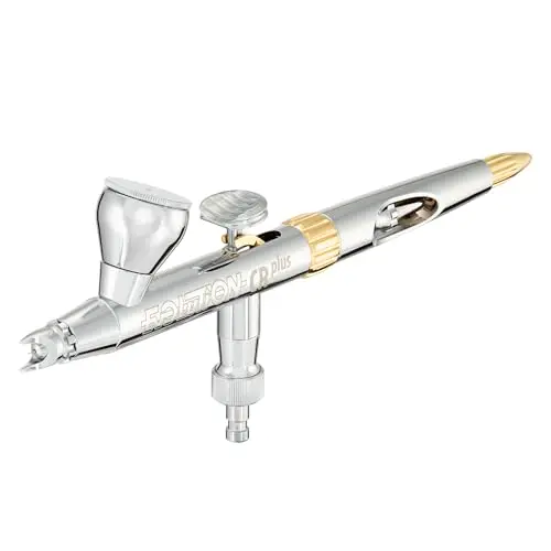 Harder & Steenbeck Evolution airbrush for miniature painting with black finish and fine nozzle