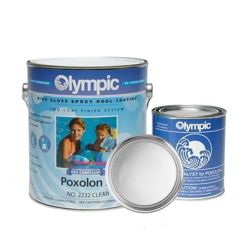 Olympic Poxolon 2 clear epoxy pool paint