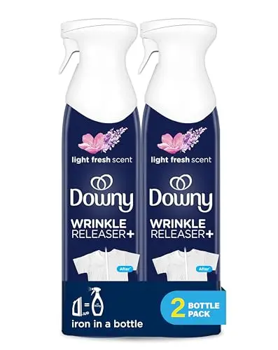 Downy wrinkle releaser spray bottle with fresh scent
