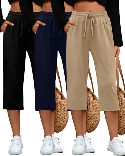 Multipack cropped pants with pockets