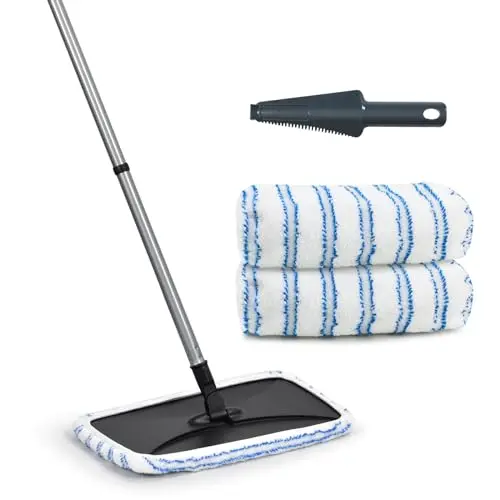 Matthew microfiber mop with large cleaning head