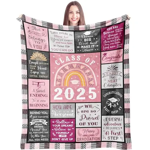 Personalized Graduation Throw Blanket