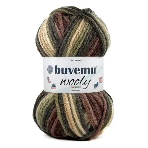 Wooly Multicolor Soft Fluffy Yarn in No.9 color