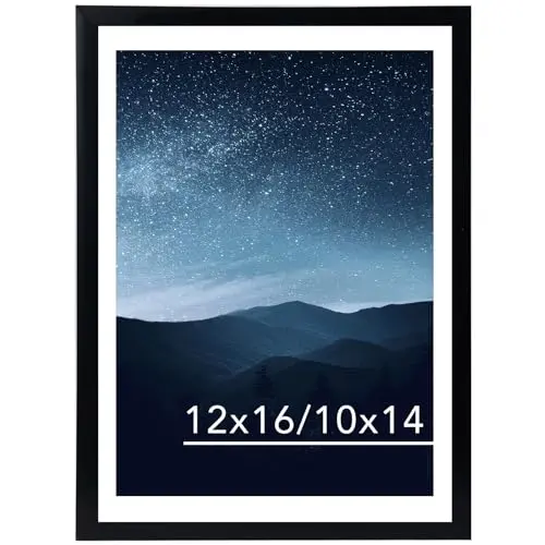 JCJMY 12x16 black picture frame displaying diamond art