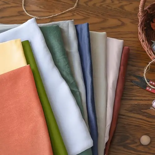 Simple&Opulence white linen fabric showing texture and width