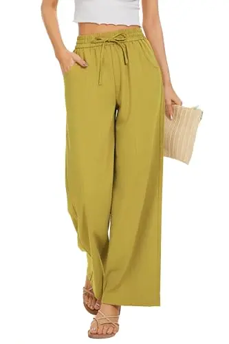 Flowy Drawstring Wide Leg Pants