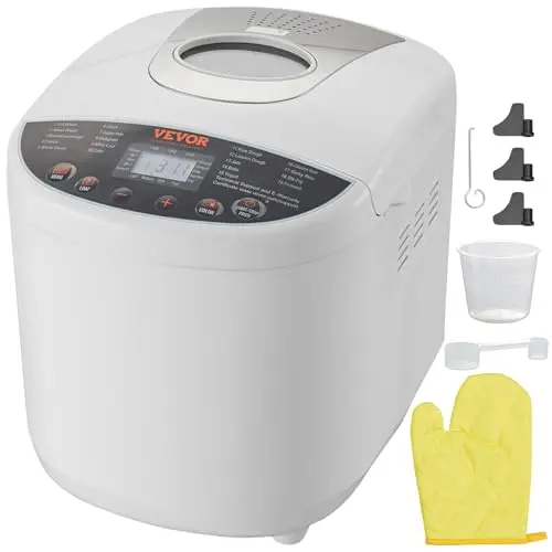 VEVOR bread maker in white with digital display