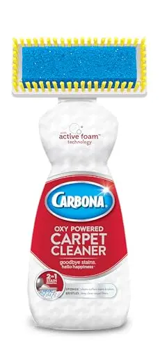 Oxy-powered foam spot remover with scrubbing head