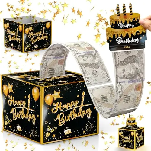 Dxlang Money Box Pull with surprise card and gift bags