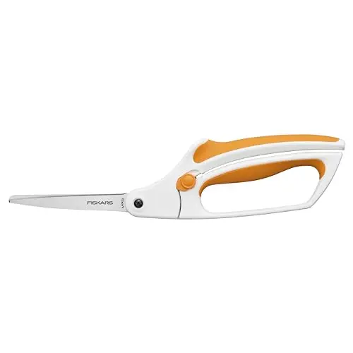 Fiskars Easy Action fabric scissors with spring-assisted handle and stainless steel blades