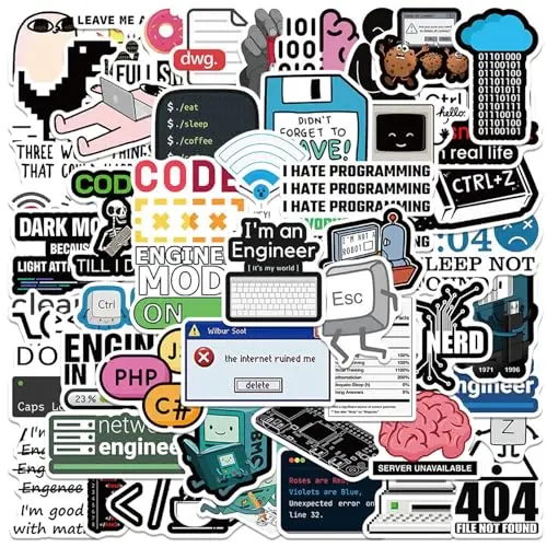 50 Vinyl Waterproof Stickers