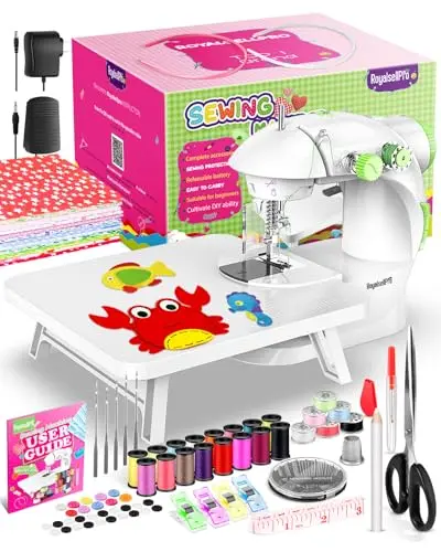 Royalsellpro mini sewing machine with extensive accessory kit