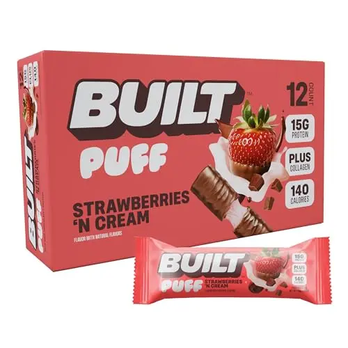Strawberries 'N Cream Puff, Collagen, 140 Calories