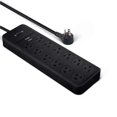 12-Outlet, 8ft Cord, 4000 Joules, Basic Protection