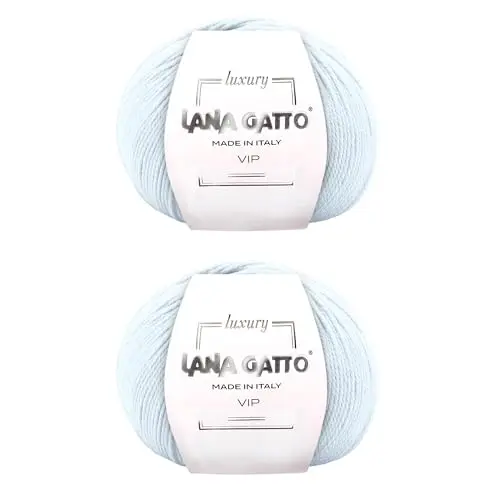 Kalapanta Cashmere and Merino wool yarn in Light Blue color