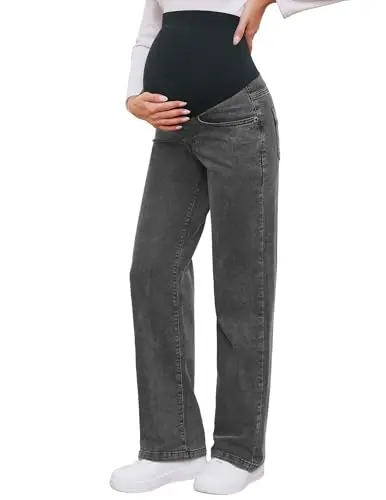 Straight Leg Over-Belly Denim